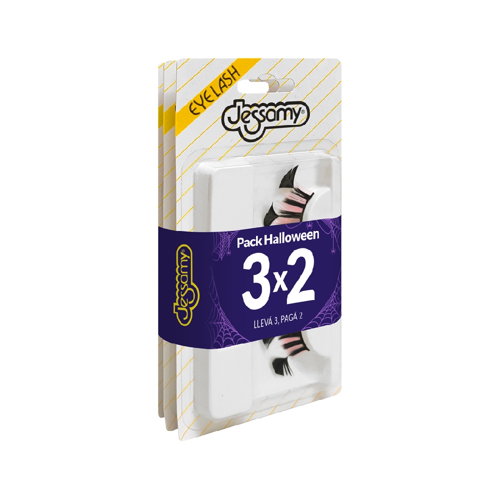 P13501 PESTAÑAS FANTASIA PACK HALLOWEEN 3X2